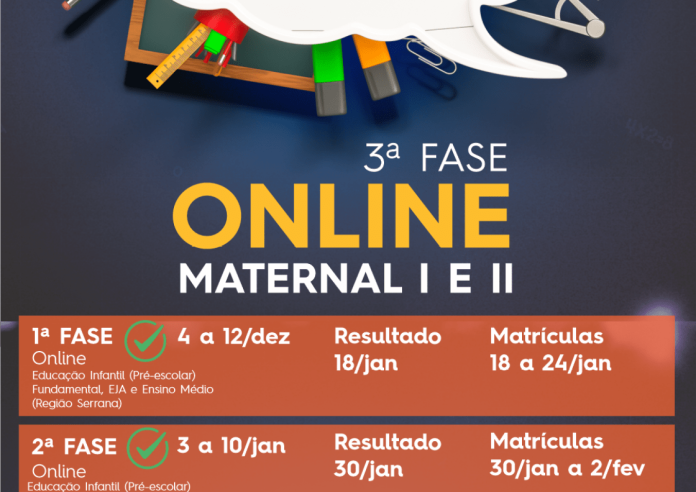 3ª fase da Pré-Matrícula será online e começará no dia 22