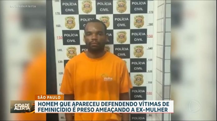 Homem que apareceu no Cidade Alerta defendendo vítimas de feminicídio é preso ameaçando a ex - RecordTV