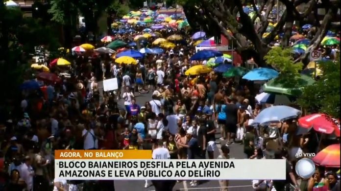 Bloco dos Baianeiros leva o axé para o Carnaval em avenida de BH