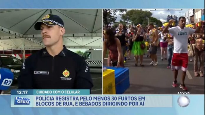 Carnaval: polícia registra cerca de 30 furtos em blocos de rua e caso de embriaguez ao volante - Brasília