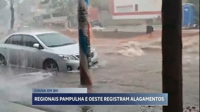 Chuva forte e alagamentos atinge regionais de BH, segundo a Defesa Civil