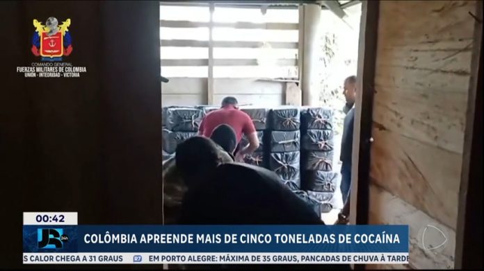 Colômbia apreende mais de cinco toneladas de cocaína - JR 24H