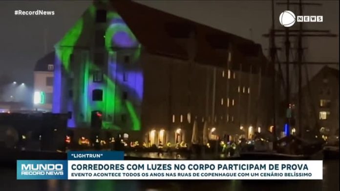 Corrida noturna reúne cerca de mil participantes ‘iluminados’ na Dinamarca; veja vídeo - Notícias