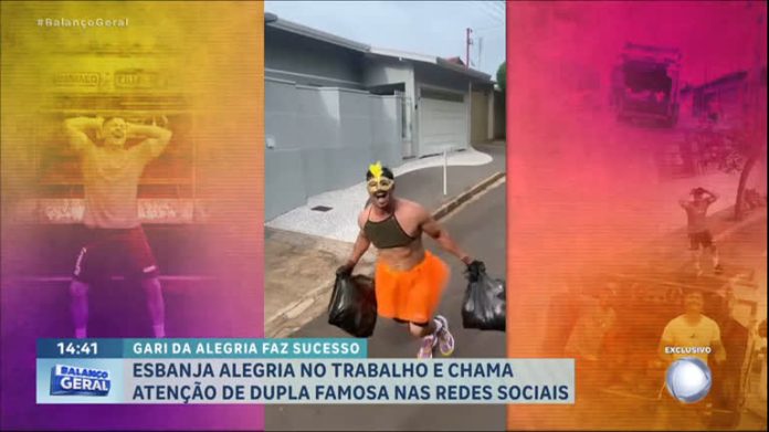 Gari da alegria faz sucesso ao dançar enquanto recolhe lixo - RecordTV