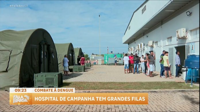 Hospital de campanha é montado para atender pacientes com dengue em Brasília - RecordTV