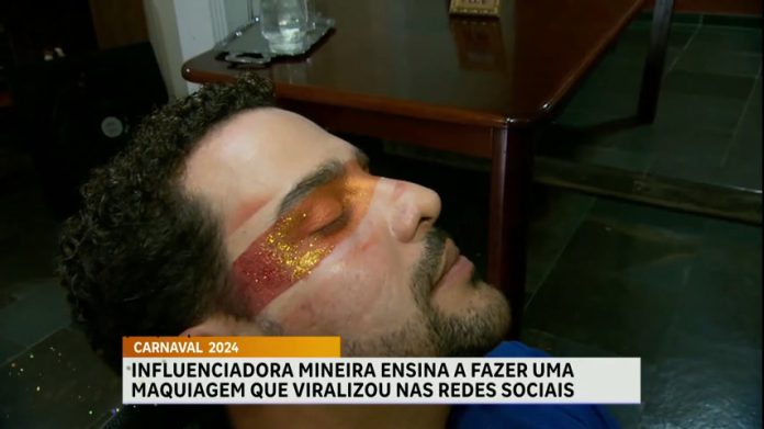 Influenciadora digital mineira ensina maquiagem especial de Carnaval que bombou nas redes sociais