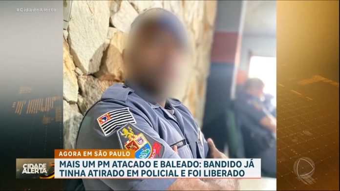 Mais um PM é atacado e baleado em SP; suspeito já teria atirado em um agente - RecordTV