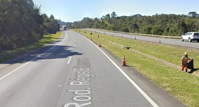 Obras causam lentidão na BR-116 em Campina Grande do Sul