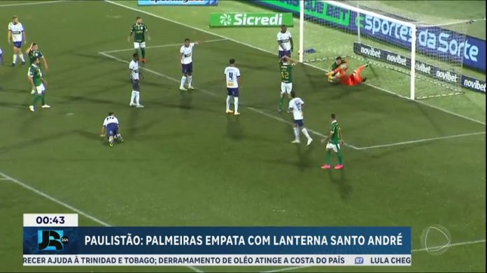 Palmeiras empata com lanterna Santo André e perde a chance de assumir a liderança geral do Paulistão - JR 24H