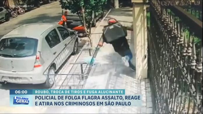 Policial flagra assalto e atira contra bandidos na zona sul de SP - RecordTV