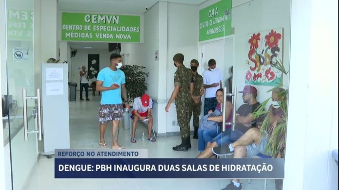 Salas de hidratação para pessoas com sintomas de dengue são inauguradas em BH