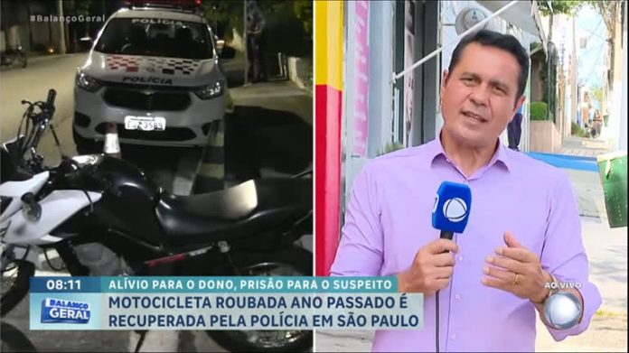 SP: moto furtada no ano passado é recuperada pela polícia - RecordTV