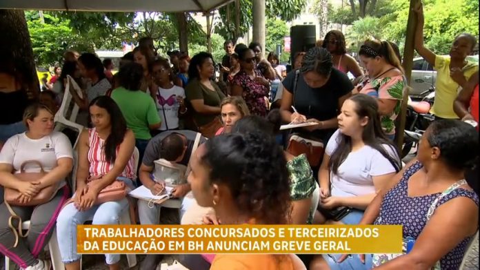 Trabalhadores concursados e terceirizados da educação em BH anunciam greve geral