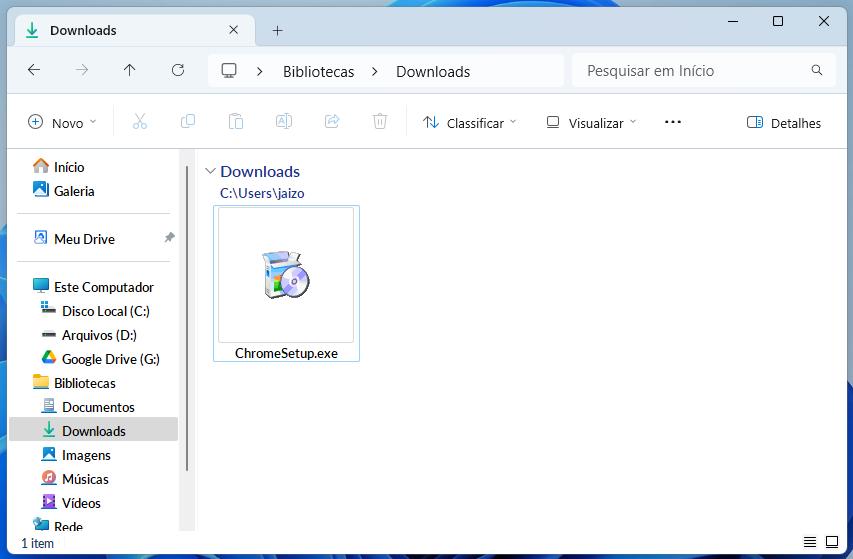 Instalador do Chrome