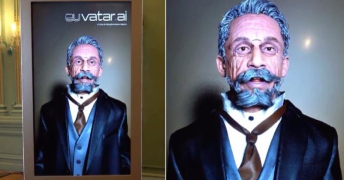 ABL inaugura “avatar humanizado” de Machado de Assis, que reponde perguntas