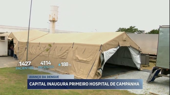 Atendimento no primeiro hospital de campanha para pessoas com sintomas de dengue começa em BH