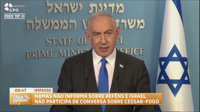 Benjamin Netanyahu anuncia que Israel não vai participar da próxima rodada de conversas no Egito - RecordTV