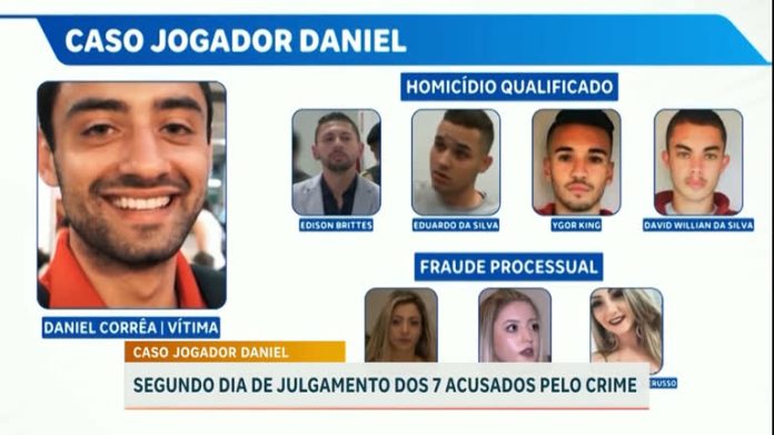 Caso jogador Daniel: segundo dia de julgamento dos sete acusados pelo crime acontece nesta terça (19)