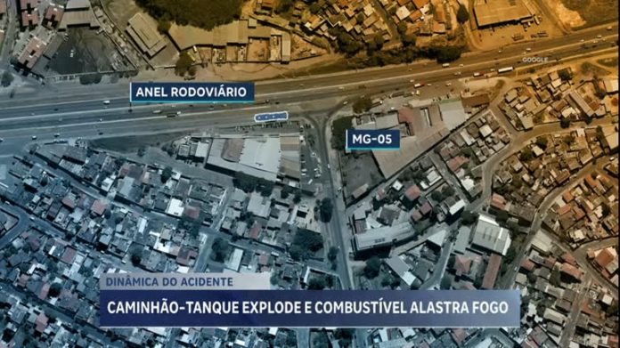 Confira a dinâmica do acidente do caminhão-tanque próximo ao Anel Rodoviário, em BH