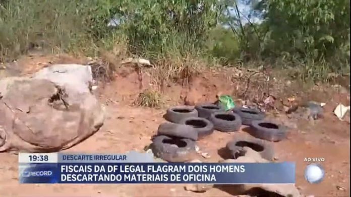 DF Legal autua dupla por descarte irregular de materiais de oficina - Brasília