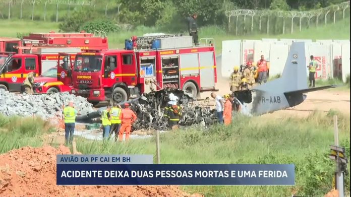 Dois agentes da Polícia Federal morrem e mecânico fica ferido após queda de avião em BH