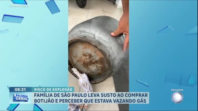 Família de SP passa susto ao perceber gás vazando de botijão - RecordTV