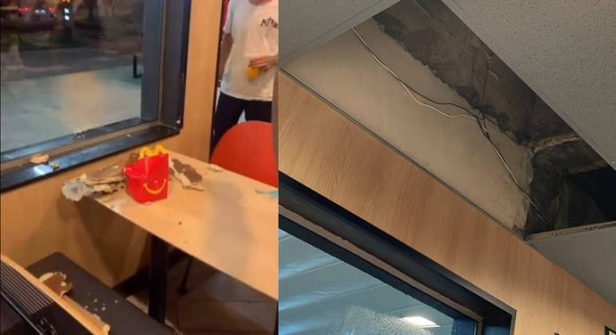 Forro do teto do McDonald’s da Beira-Mar cai sobre família em Florianópolis - Cidades