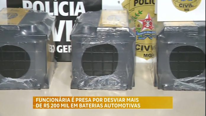 Funcionária é presa suspeita de desviar pelo menos R$ 200 mil em baterias automotivas em BH