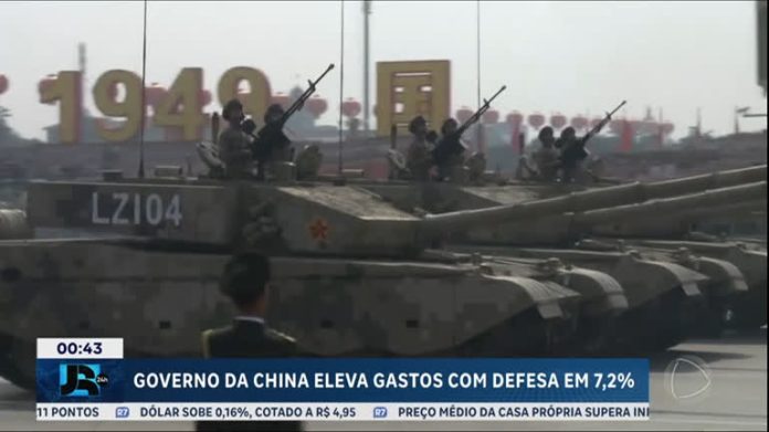 Governo da China eleva gastos militares em 7,2% - JR 24H