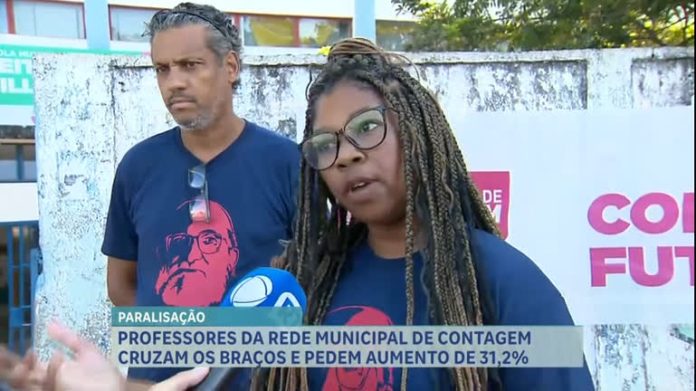 Greve dos trabalhadores da educação paralisa aulas na rede municipal de Contagem (MG)