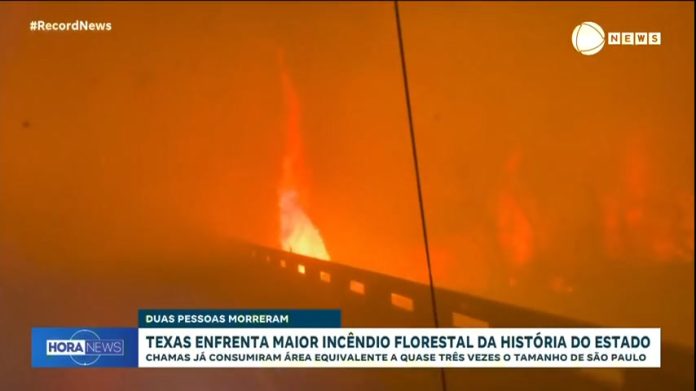 Incêndio florestal no Texas se torna o maior da história do estado - Notícias