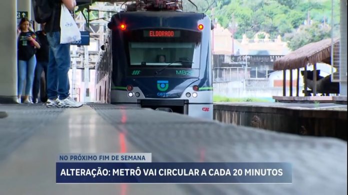 Metrô de BH altera circulação de trens no próximo fim de semana