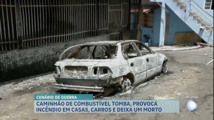 Moradores relatam momento de tensão após incêndio de caminhão-tanque em BH