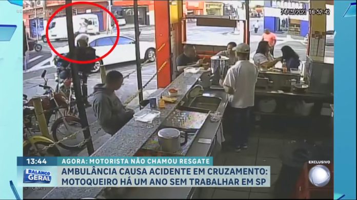 Motorista de ambulância atinge motociclista e foge sem prestar socorro - RecordTV