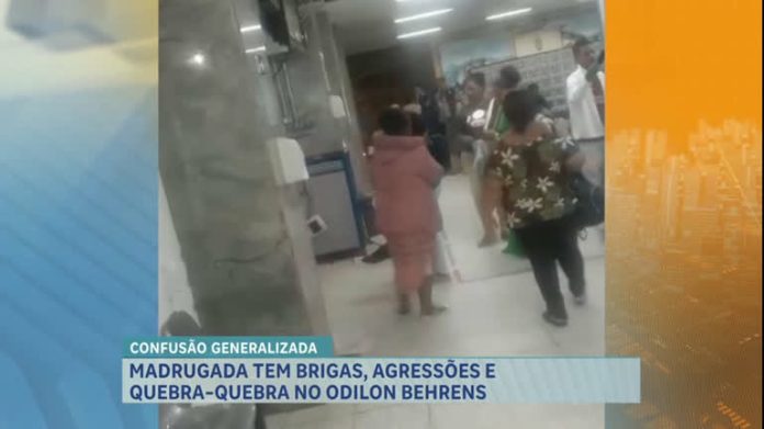Pacientes depredam Hospital Odilon Behrens no bairro São Cristóvão, em BH