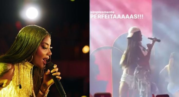 Playback? Ludmilla chama a atenção por cantar com microfone invertido em show - Prisma