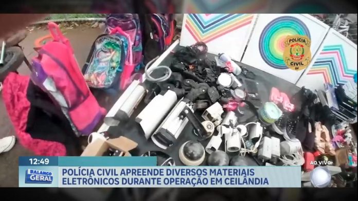 Polícia apreende materiais eletrônicos durante operação em Ceilândia - Brasília