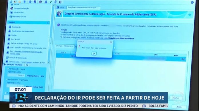 Receita começa a receber declarações de Imposto de Renda nesta sexta (15)