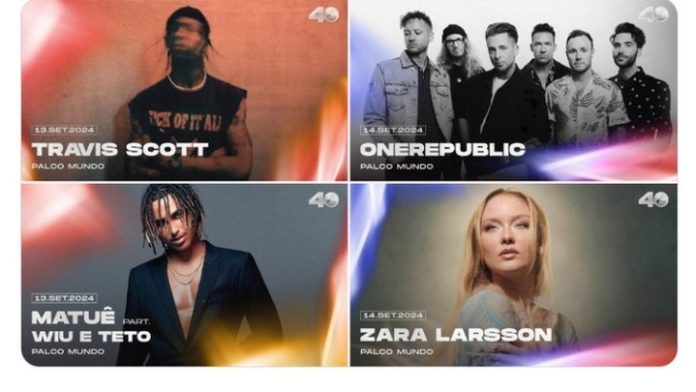 Travis Scott, OneRepublic, Zara Larsson e Matuê, com convidados, são confirmados no Rock in Rio