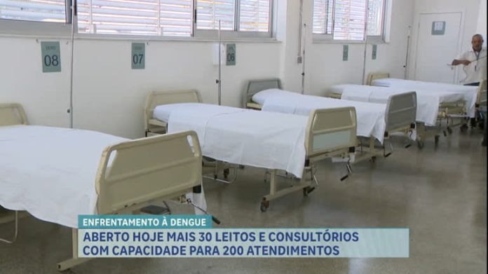 Trinta leitos e quatro consultórios foram abertos para combater a dengue em BH