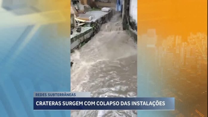 Usuários reclamam de colapso em redes subterrâneas de saneamento após aparição de crateras em BH