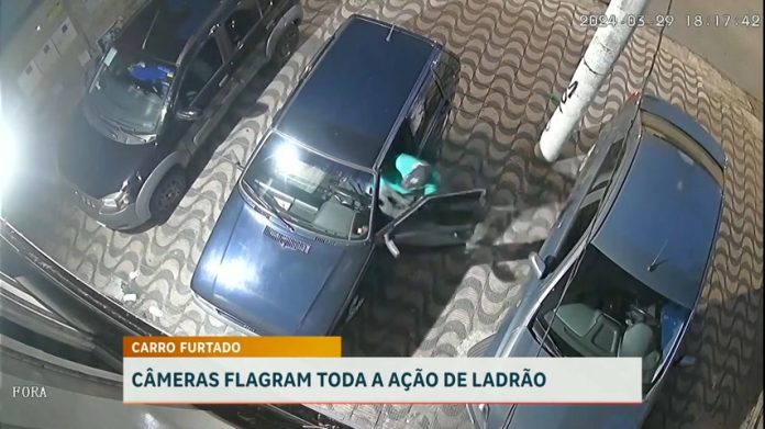 Homem furta carro em minutos e espanta dono do veículo em BH