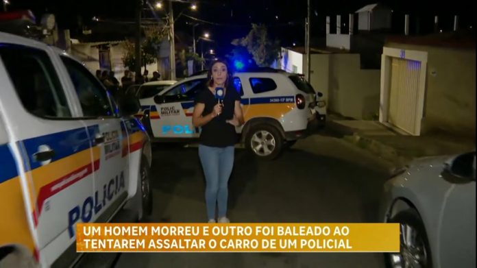 Um homem morreu e outro foi baleado ao tentarem roubar o carro de um policial em BH